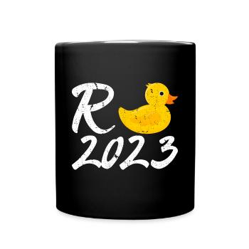 Rente 2023 Ruhestand Renteneintritt - Tasse einfarbig - Schwarz - Vorne