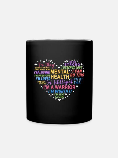 Ängste Depression Psychische Gesundheit - Tasse einfarbig - Schwarz