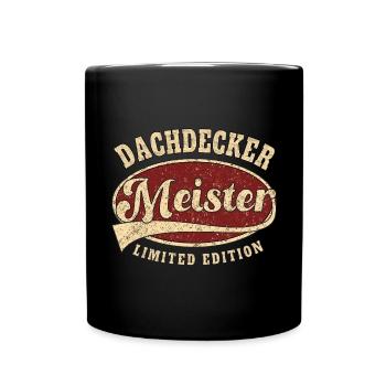 Dachdecker Meister limitet edition retro - Tasse einfarbig - Schwarz - Vorne