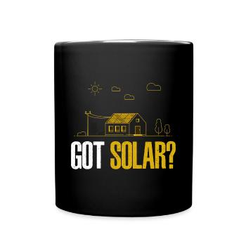 L’énergie solaire a des panneaux solaires drôles d’énergie solaire - Mug uni - noir - Devant