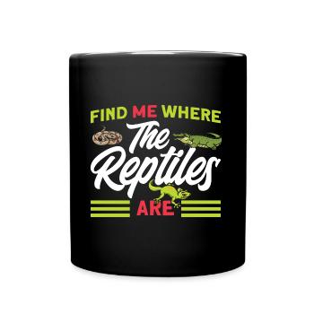 Reptiles Reptile Lovers Lézards Cadeau - Mug uni - noir - Devant