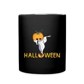 Fantôme de citrouille (b) - Mug uni - noir - Devant