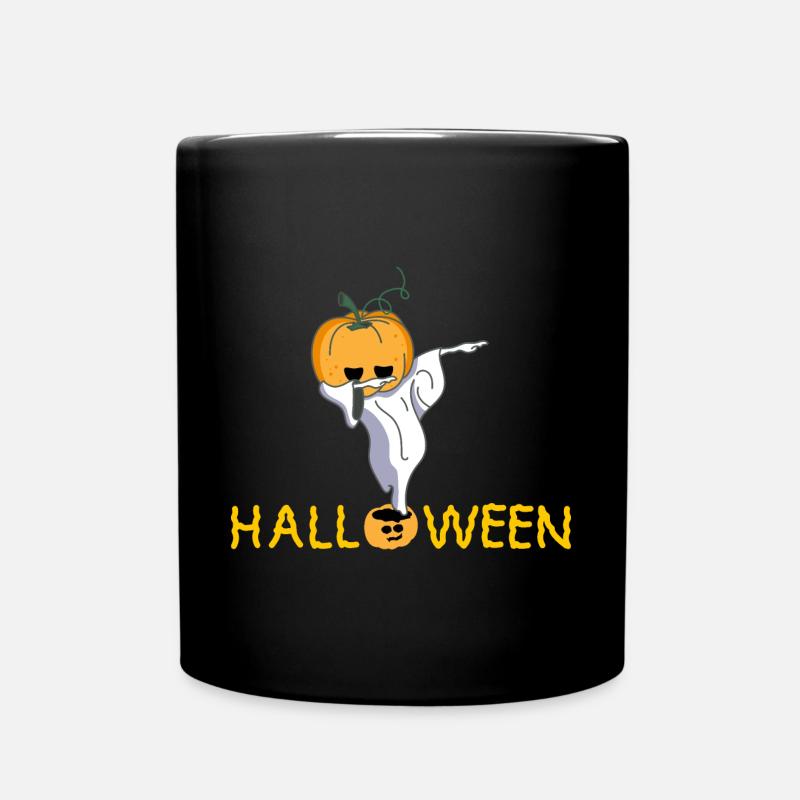 Pumpkin Ghost (b) - Full Colour Mug - black