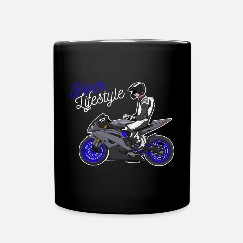 Motorcycle Lifestyle / Motorcycle / Motorcycle biker - Full Colour Mug - black