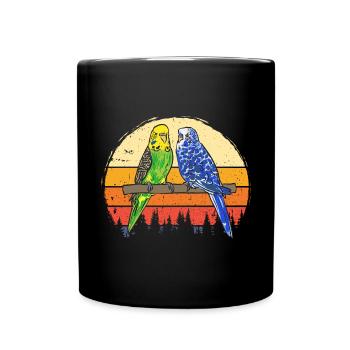 Budgerigar Perruche Oiseau Cadeau pour animaux de compagnie - Mug uni - noir - Devant