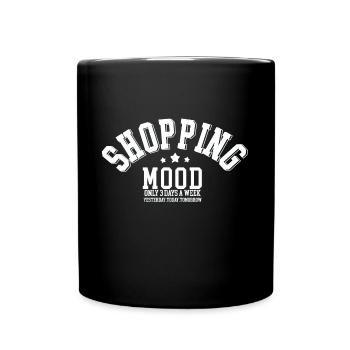 shopping mood - Mug uni - noir - Devant