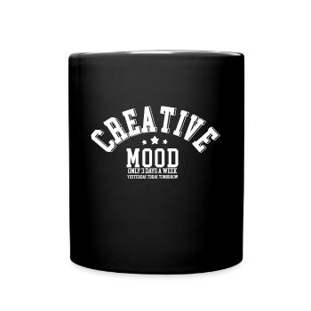 Kreative Stimmung - Tasse einfarbig - Schwarz - Vorne