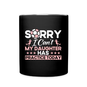 Fußball Fußball Mama Mutter Geschenk - Tasse einfarbig - Schwarz - Vorne