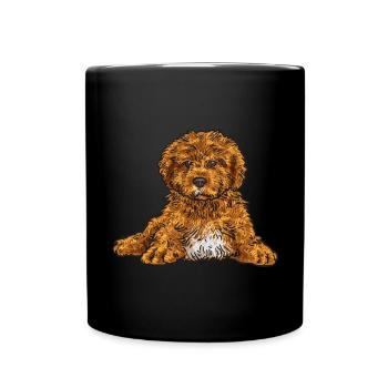 Cavapoo Capoodle Cavoodle Dog Gift - Full Colour Mug - black - Front