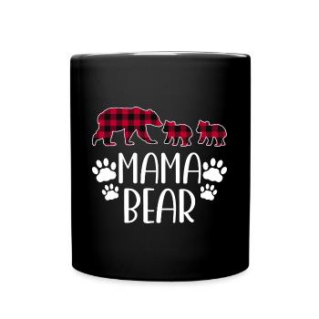 Mama Bear - Tasse einfarbig - Schwarz - Vorne