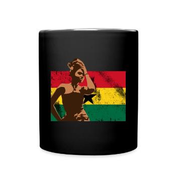 Ghana Ghanaian Flag Woman Princess I Gift - Full Colour Mug - black - Front