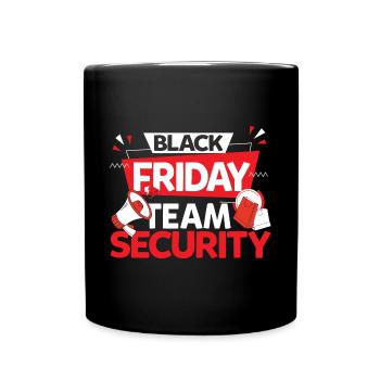 Black Friday Team Security - Tasse einfarbig - Schwarz - Vorne