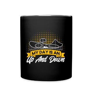 Wooden Roller Coaster Parc à thème Roller Coaster Cadeau - Mug uni - noir - Devant