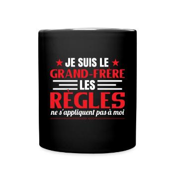 Je Suis Le Grand Frère | Garçons | Grand Frère - Mug uni - noir - Devant