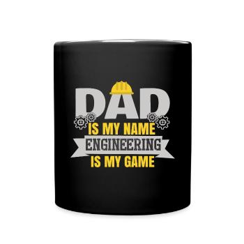 Papa ingénieur - Mug uni - noir - Devant