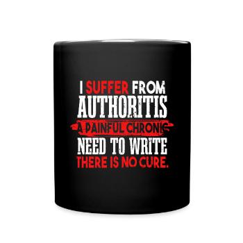 Funny Author Writing Writer - Full Colour Mug - black - Front