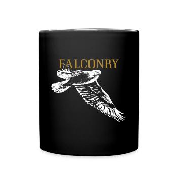 Peregrine falcon silhouette for falconers and falconers - Full Colour Mug - black - Front