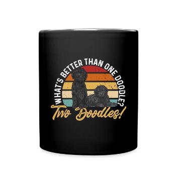 Black Goldendoodle Doodle Dog - Full Colour Mug - black - Front