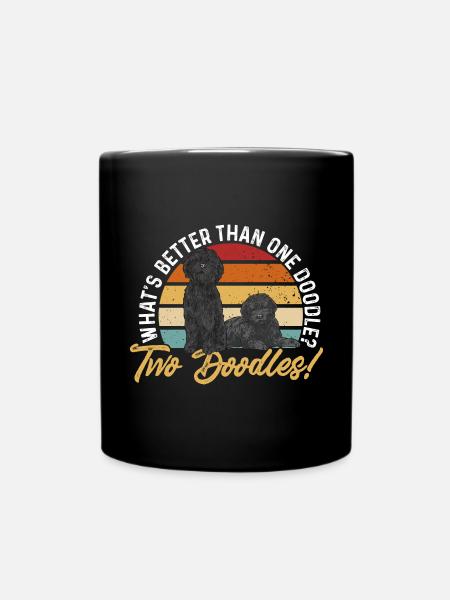 Black Goldendoodle Doodle Hund - Tasse einfarbig - Schwarz
