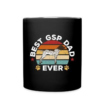 Chien GSP allemand à poil court - Mug uni - noir - Devant