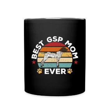 Chien GSP allemand à poil court - Mug uni - noir - Devant