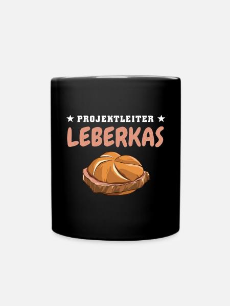 Projektleiter Leberkas - Fast Food - Spruch - Tasse einfarbig - Schwarz