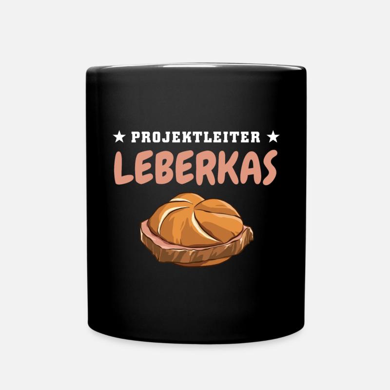 Projektleiter Leberkas - Fast Food - Spruch - Tasse einfarbig - Schwarz
