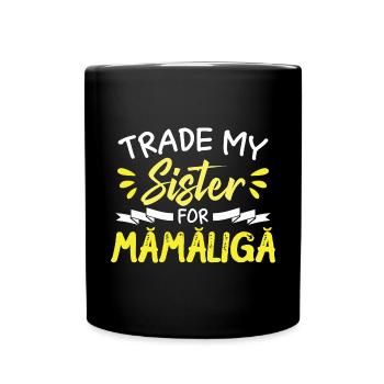 Drôle de soeur cuisine roumaine Mamaliga - Mug uni - noir - Devant