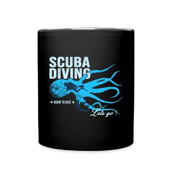 Diving Born to dive cool gift for diver - Full Colour Mug - black - Front