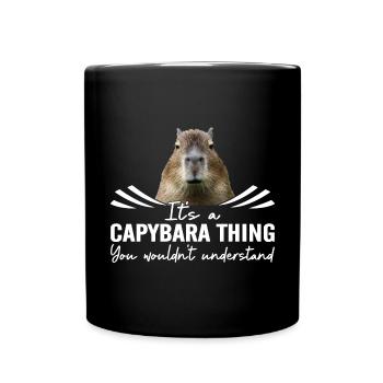 Capybara Lovers Droits des animaux Amoureux de la faune - Mug uni - noir - Devant