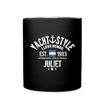 Yacht Style Ich liebe Romeo - Tasse einfarbig - Schwarz - Vorne