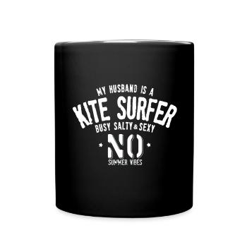 Noirmoutier Kite surfer busy salty sexy - Mug uni - noir - Devant