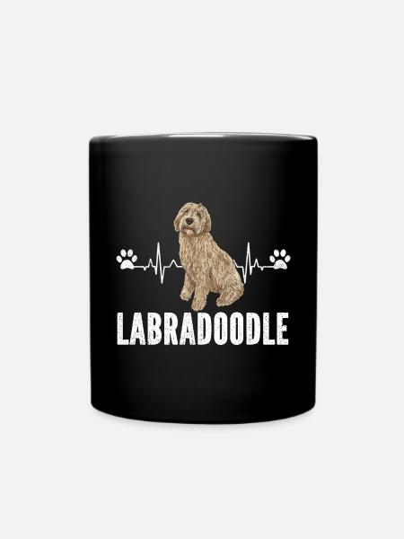 Labradoodle Hund - Tasse einfarbig - Schwarz