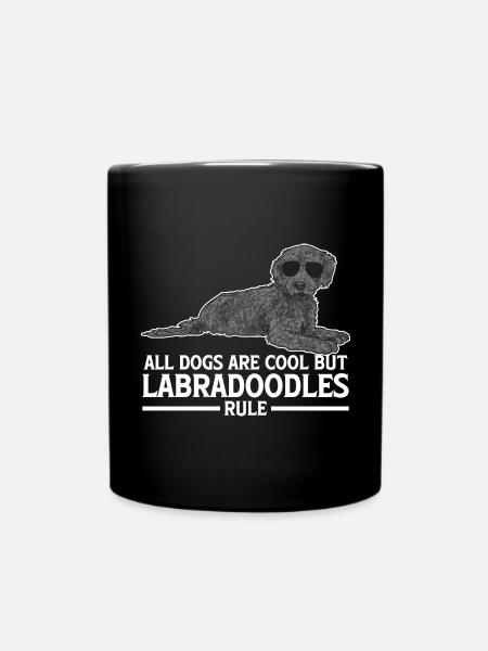 Labradoodle Hund - Tasse einfarbig - Schwarz