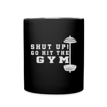Bodybuilder Kraftsport Fitness Motiv - Tasse einfarbig - Schwarz - Vorne