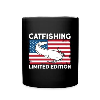 Catfish Limited Edition Catfish Fishing Gift - Full Colour Mug - black - Front