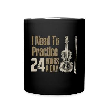 Violin Lover Need To Practice Fiddle Player Violin - Full Colour Mug - black - Front