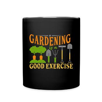 Garten Motiv Gärtner & Gärtnerin Spruch - Tasse einfarbig - Schwarz - Vorne