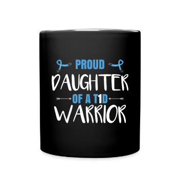 Proud Daughter Of A T1D Warrior - Full Colour Mug - black - Front