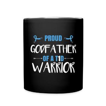 Fier parrain d’un guerrier du DT1 - Mug uni - noir - Devant