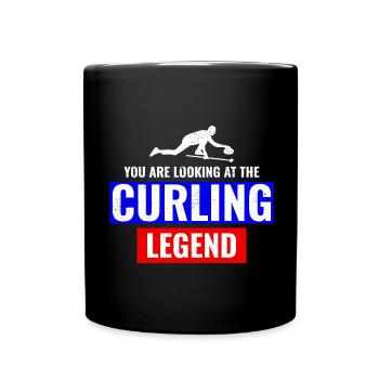 Curling Legend Winter Ice Sport Curler Funny - Full Colour Mug - black - Front