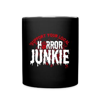 Horrorfilm Slasher Film Gruselige Filme Geschenk - Tasse einfarbig - Schwarz - Vorne