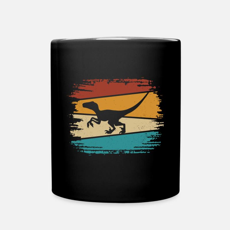 Velociraptor Dino Dinosaurier - Tasse einfarbig - Schwarz