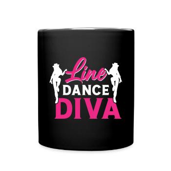Line Dance Western Tänzer Line-DanceWestern - Tasse einfarbig - Schwarz - Vorne