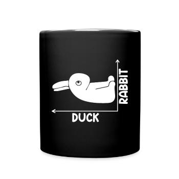 Drôle d’illusion d’optique de canard ou de lapin pour l’avenir - Mug uni - noir - Devant