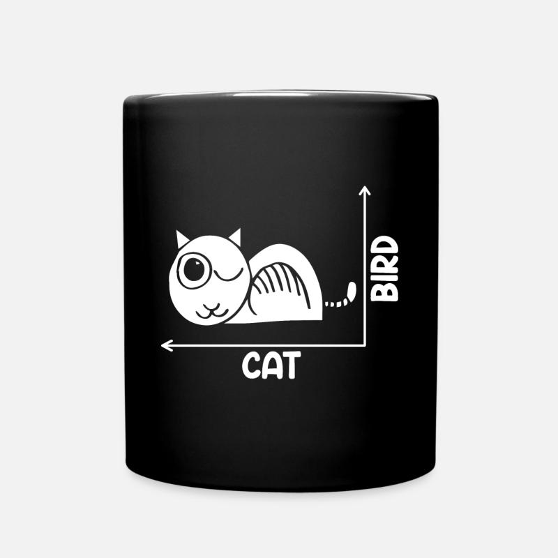 Funny Cat Or Bird Optical Illusion A Philosophy - Tasse einfarbig - Schwarz