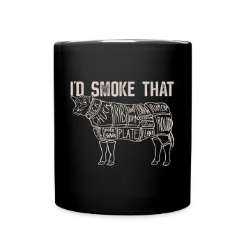 Ich smoke das - Grillen Smoker - Tasse einfarbig - Schwarz - Vorne