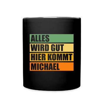 Michael - Tasse einfarbig - Schwarz - Vorne