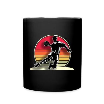 Handball Handballer - Tasse einfarbig - Schwarz - Vorne