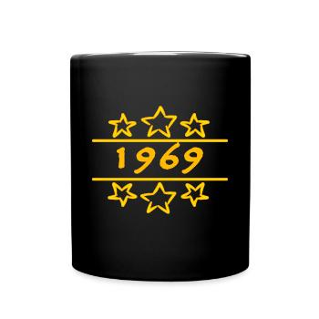 Jahr 1969 - Tasse einfarbig - Schwarz - Vorne